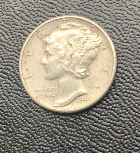 1941-P Mercury Dime 10c XF/AU 90% Silver