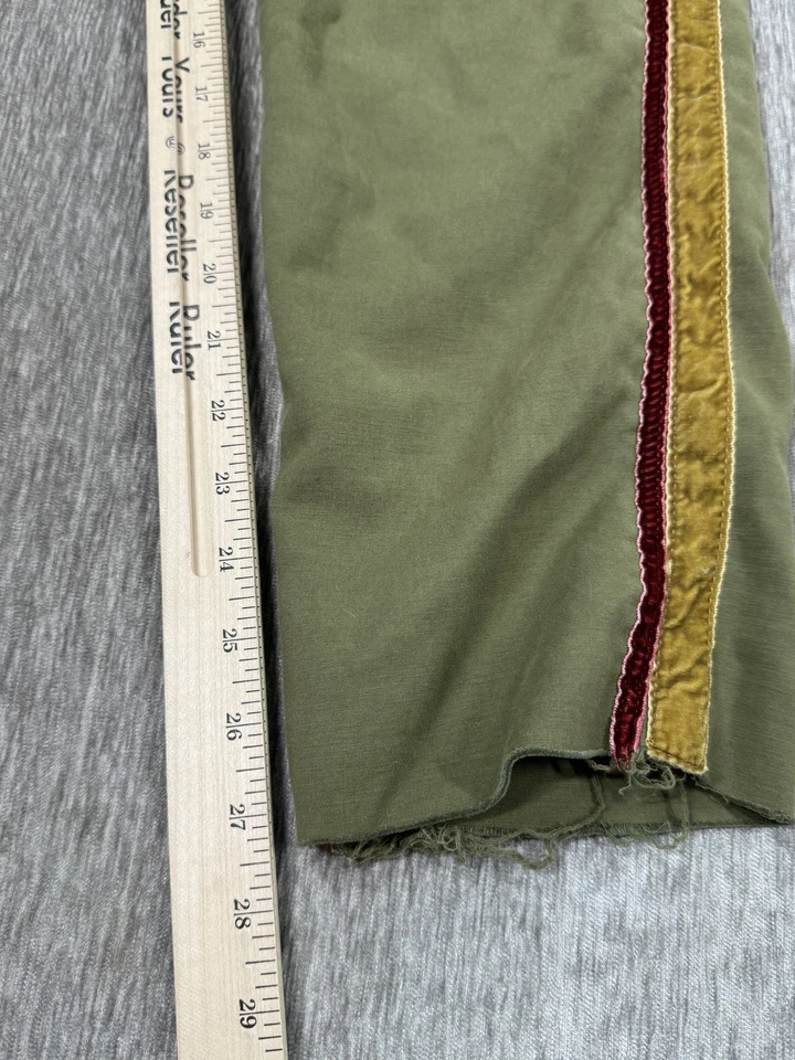 Pantalones Joe's para mujer 28 utilitarios cargo pierna recta dobladillo crudo rayas laterales boho Foto 3 de 4