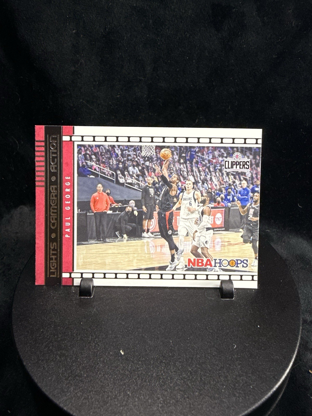 2021-22 Panini Hoops Basketball Paul George Lights Camera Action LA Clippers