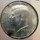 1964 P Kennedy Half Dollar Silver (some tarnish spots)