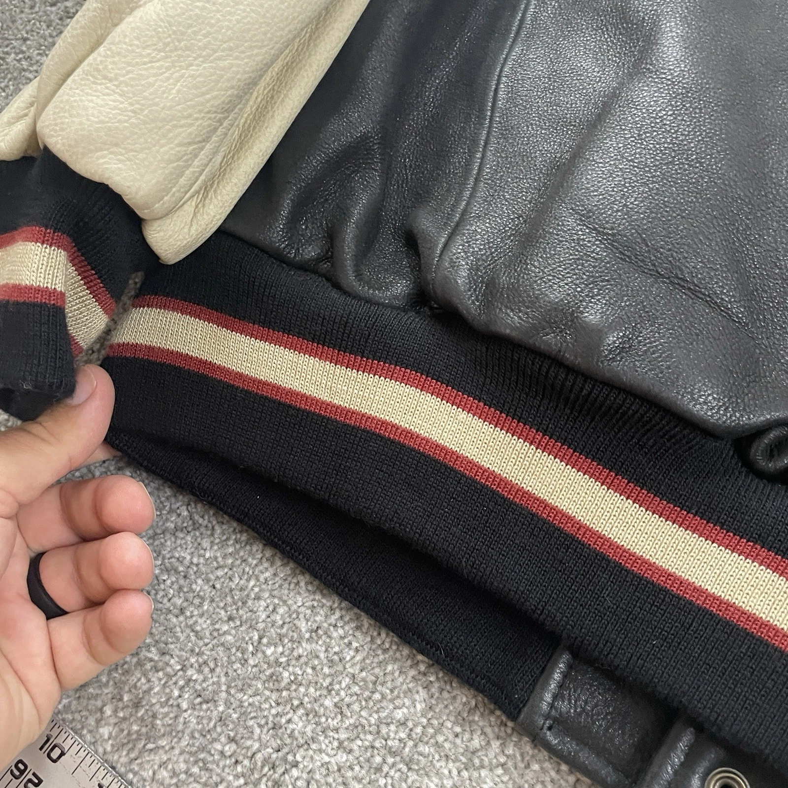 Vintage 2000 Walt Disney World Leather Varsity Bomber Jacket Member Patches Sz L - product detail image 12