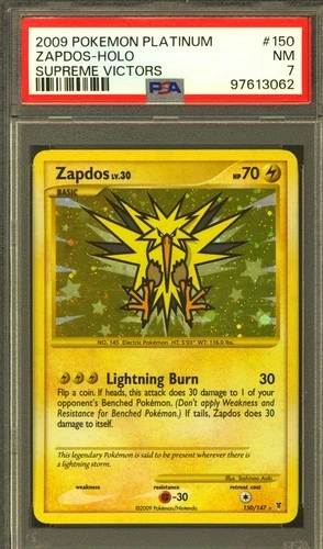 Pokemon Supreme Victors Zapdos 150/147 PSA 7