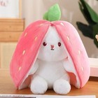 25cm Strawberry Rabbit Plush Toy Cute Bunny Stuffed Doll Kids Gift