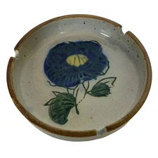 Vintage Otagiri Ceramic Ashtray  Floral Design Speckled Glaze Japan