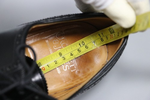 CROCKETT&JONES Pembroke scarpe brogues nere da uomo taglia 43,5/US 10 - Foto 19 di 23