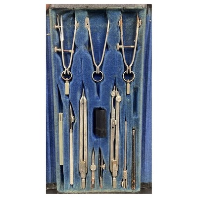 Vintage Fred Post 1146 Techmaster Drafting Set Made In Germany Drawing Tool