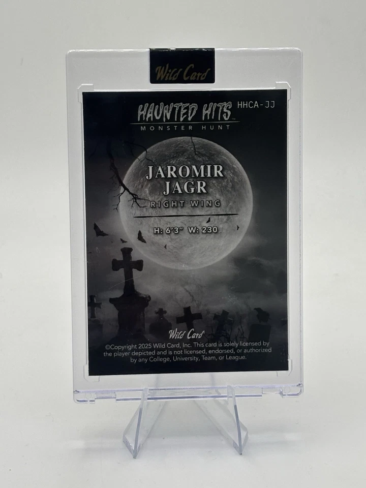 2025 Wild Card HAUNTED HITS Multi-Sport JAROMIR JAGR Monster Hunt RARE SSP  1/1 - Image 2 of 2