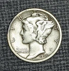 1936 S Mercury Winged Head Dime 10 Cents Silver Coin ... VF / VERY FINE