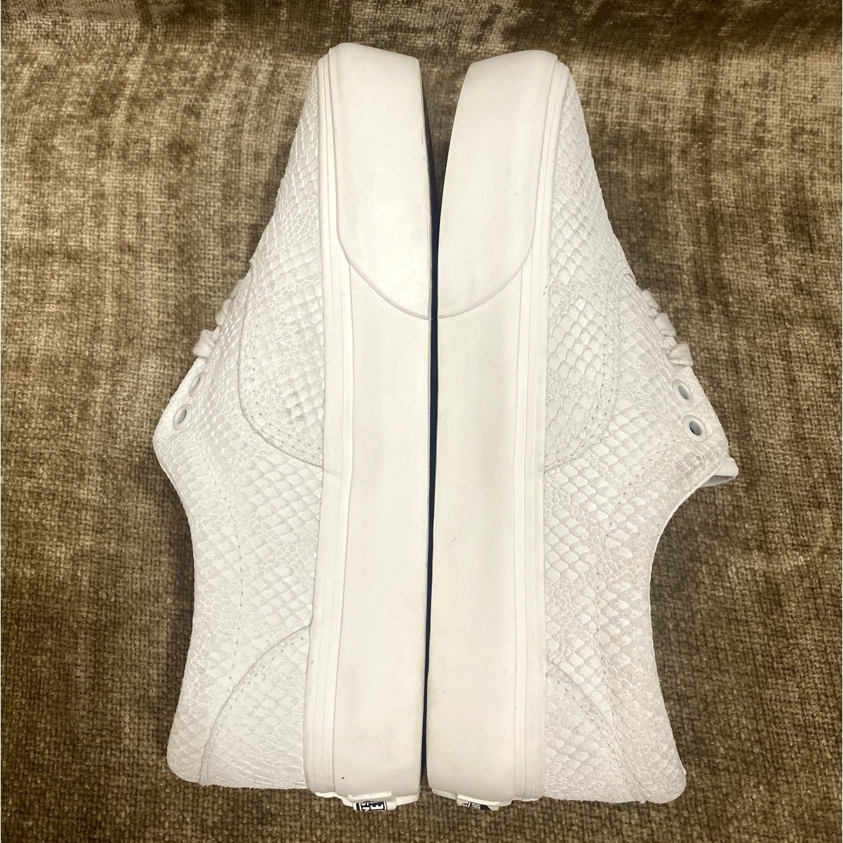 Vans Era Platform White Leather Python Print Snea… - image 7