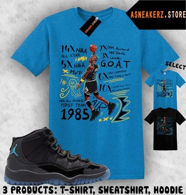Shirt Match AJ 11 Gamma Blue 2025 Sneaker Matching Tee MJ 23 