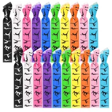 BBTO 20 Pieces Girls Gymnastics Hair Ties Gymnastic Hair Bands Accessories Ribbo
