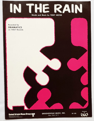 The Dramatics - In The Rain - 1972 USA Sheet Music Edition