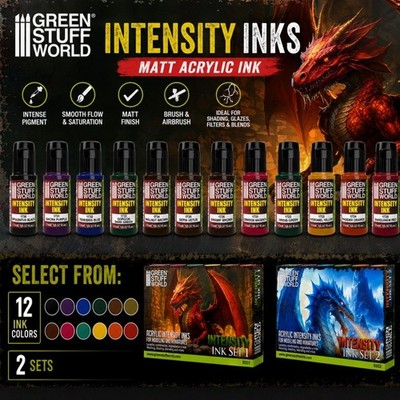 Green Stuff World: Intensity Inks - Matt Acrylic Ink 17ml - Singles & Set