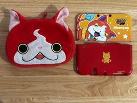 🔥New Nintendo 3DS XL Handheld Game Console RED-001 Yo-Kai Jibanyan Plates Pouch