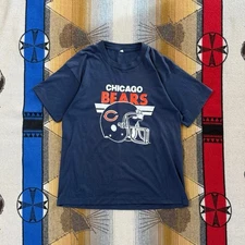 Vintage 80s Chicago Bears NFL Football T-Shirt Size Medium USA Made Screen Stars