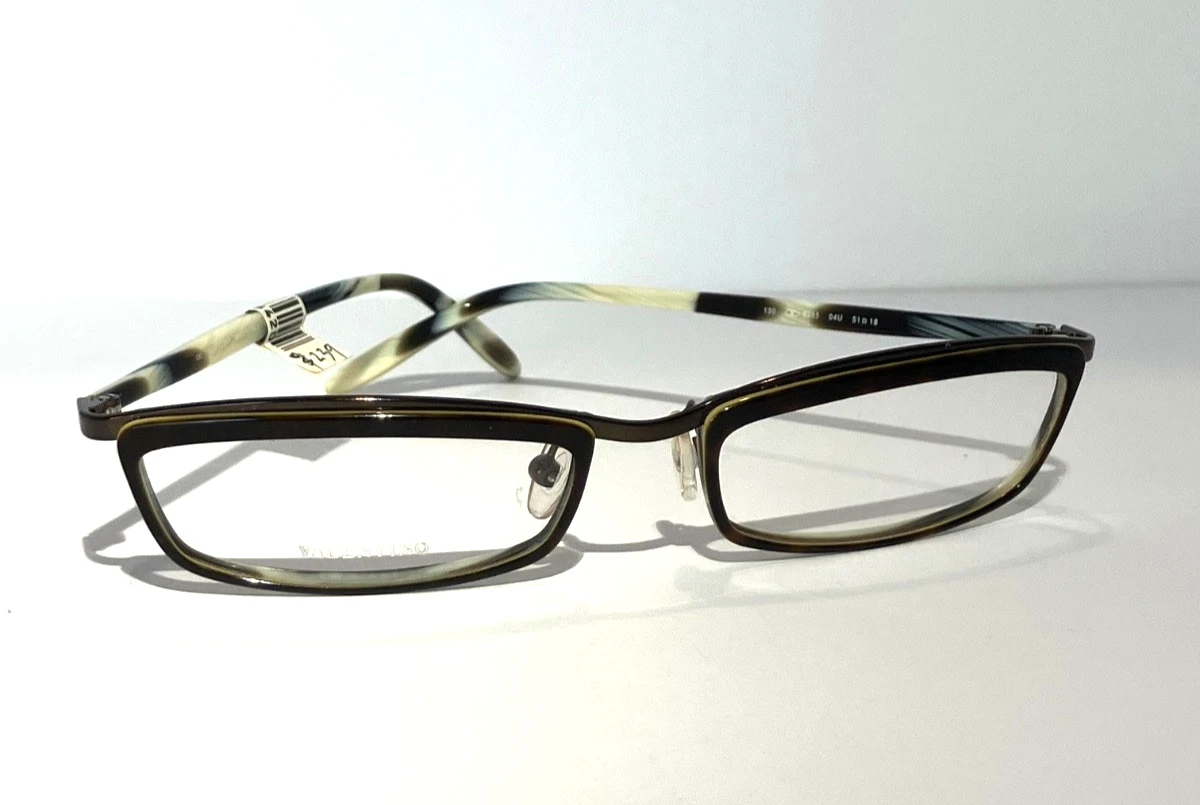 Valentino Eyeglass Frames Womens 130 Made In Italy Silver Oval Frames Only Valentino V 3001/S 0086 Brown Oval Sunglasses Frames 130  main image 3