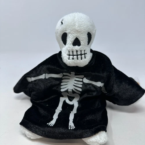 Ty Beanie Babies Creepers Skeleton Plush Doll White Halloween with TAG