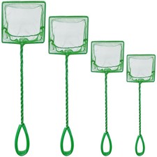 QXBXYHM 4 Pack Aquarium Fish Net, Multi-Size Fine 3in, 4in, 5in, 6", Green