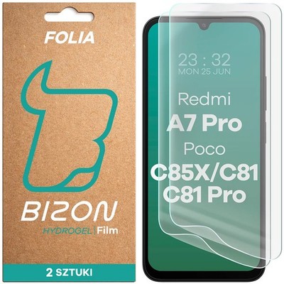2x Hydrogel Schutzfolie für Xiaomi Redmi A7 Pro/POCO C85X/C81/C81 Pro Bizon Film