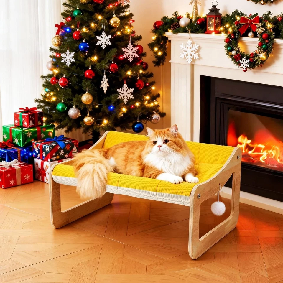 BSWAY Katzenbett Katzensofa Katzenhöhle Hundebett bis 15 kg mit Abnehmbare Abdeckung