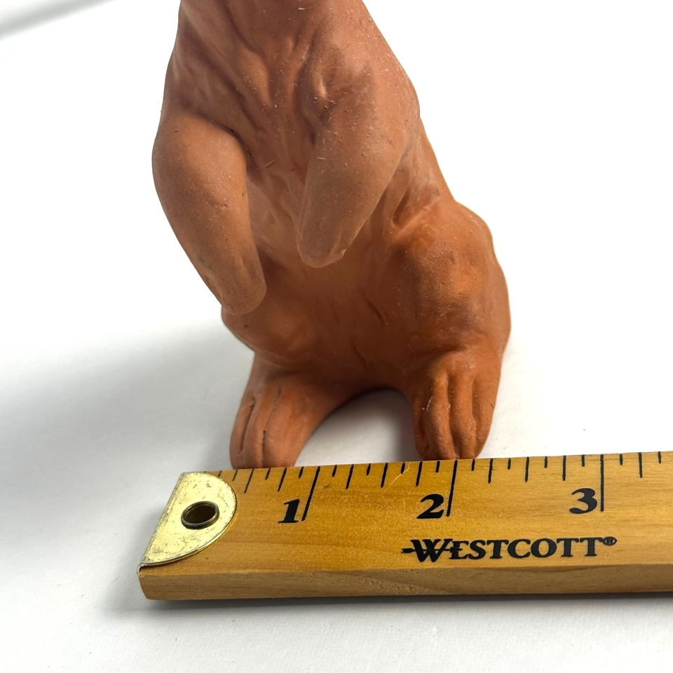 Terracotta Bunny Rabbit Hare Figurine 6.25