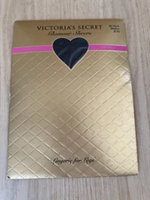 VICTORIA'S SECRET Black SILKY SHEER  PANTYHOSE SIZE M