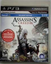 PS3 Assassin's Creed III (Walmart Edition) Complete with Manuel