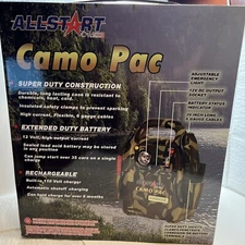 All Start Camo Pac Model 554 Portable Auto Battery Jump Start for Peace of Mind