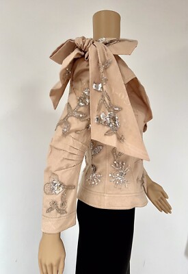 JOHN GALLIANO SPRING 2006 TULLE BEADED COVERED JACKET BIG