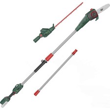Image of Webb Eco WEV20PSHT 20v Cordless Long Reach Hedge Trimmer 500mm and Pruner Attach