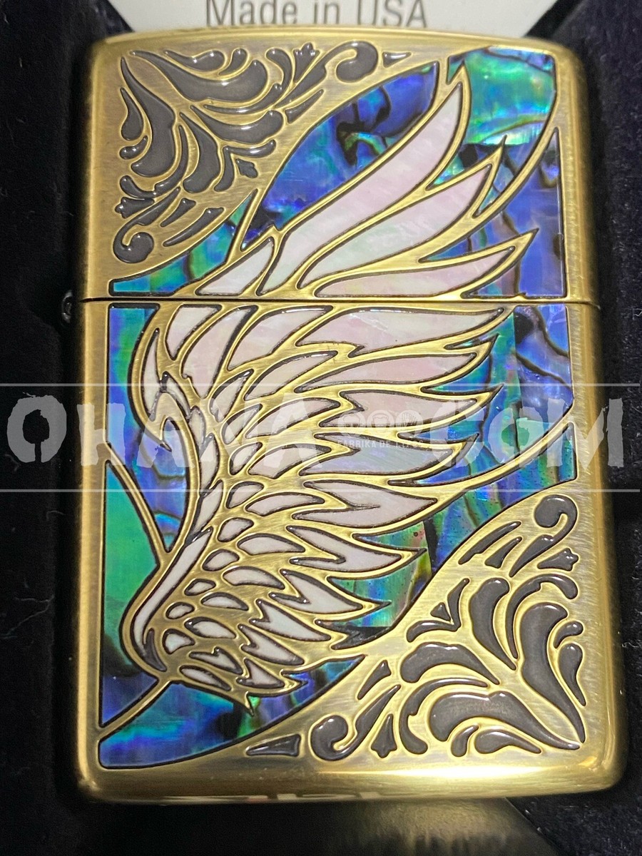 White butterfly shell＊Fully covered＊ZIPPO＊Made in U.S.A.