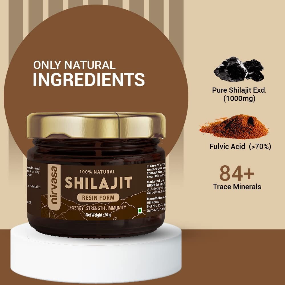 Shilajit De L'Himalaya Pur 100% - Résine Molle Certifiée - Pot 20 Grammes - Neuf