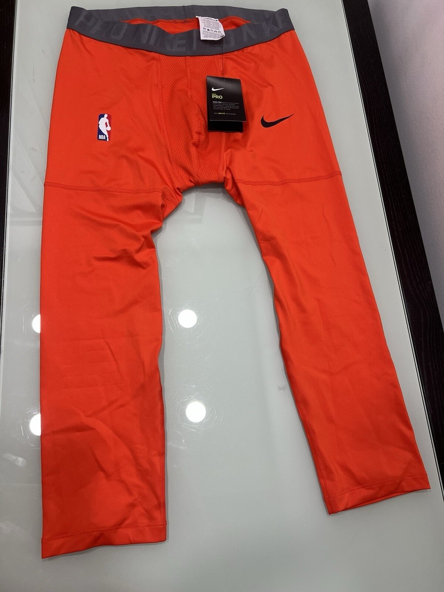 Compression Garment Mens Orange Compression Pants NIKE Pro Combat