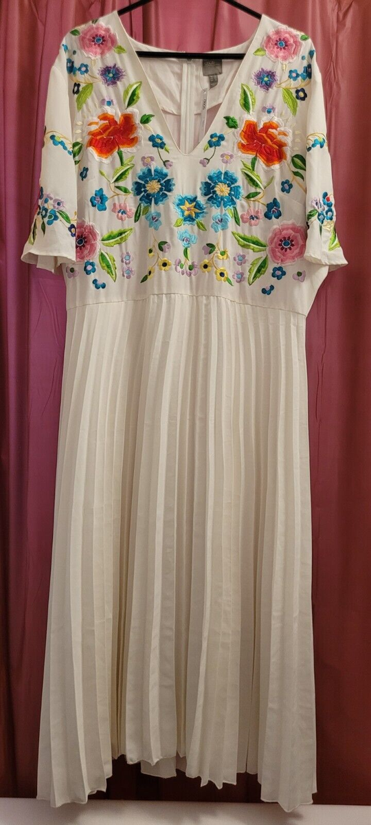 asos edition embroidered flutter sleeve wedding dress ASOS CURVE + Curve Annie floral embroidered flutter sleeve wedding dress