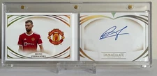 2021-22 Panini Immaculate Soccer Bruno Fernandes Auto Booklet /99