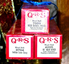 QRS Player Piano Rolls: "Beer Barrel Polka", "Indian Love Song", "Ol' Man River"