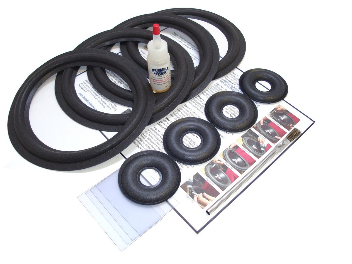 KEF 105/3 Speaker Foam Repair Kit Donut dust caps 4A8+