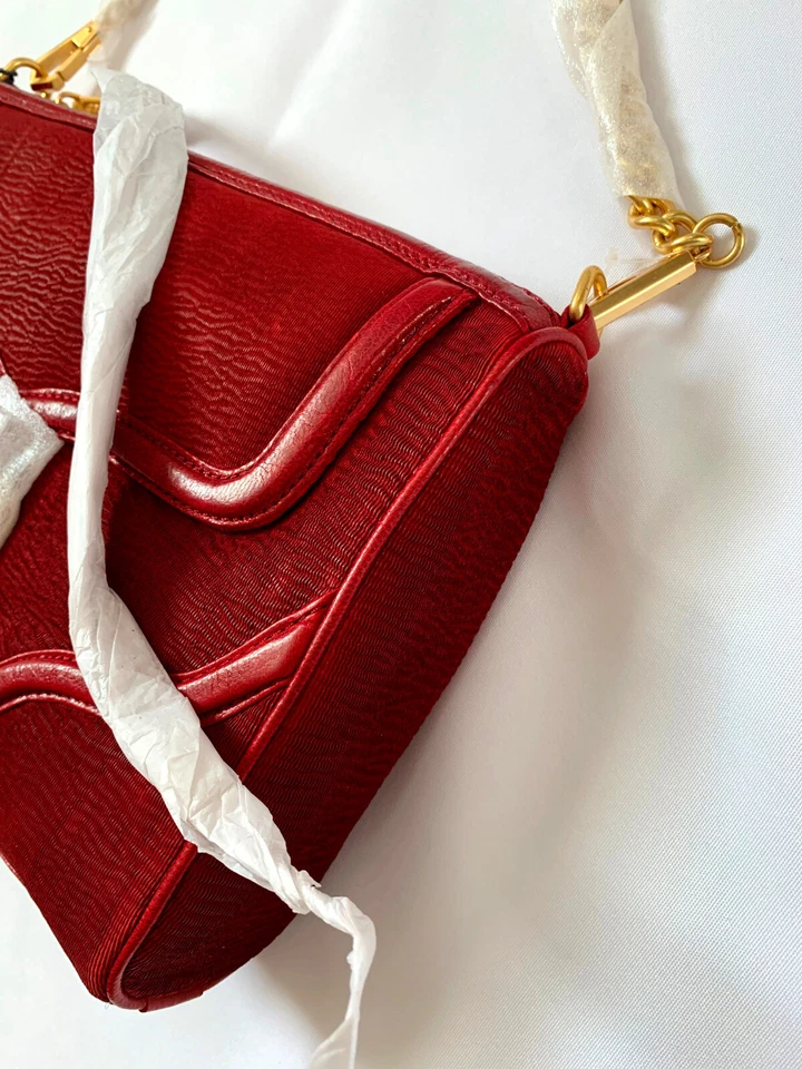 Bolso Bandolera REBECCA MINKOFF MAC Bolso sin asas Bomba Cuero Rojo Sangre - ¡NUEVO! Foto 4 de 4