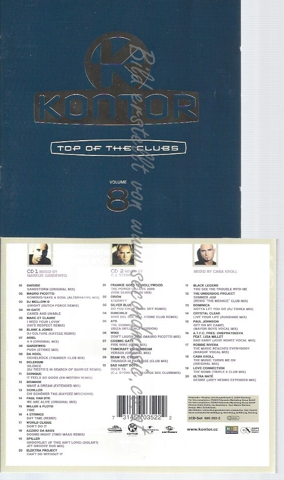 CD--VARIOUS -- --2CD -- KONTOR - TOP OF THE CLUBS VOL. 8