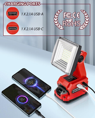 Universal Cordless LED Work Light – Fits All Power Tool Batteries, Sliding Plug 20.5-40.5mm, IP67 Waterproof, 14W, 50,000 Hr