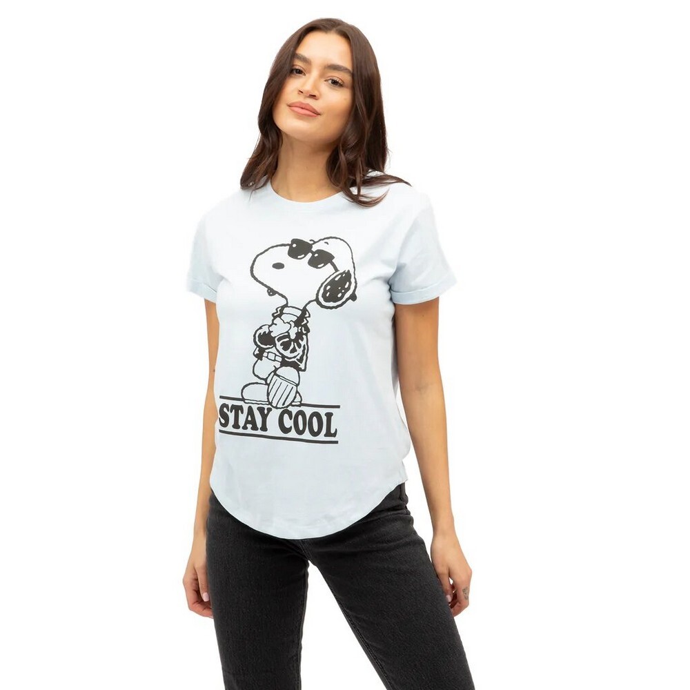 T-shirt Femme Springfield - Licence Snoopy - Coupe Classique - Coton Doux - Idéal Quotidien Ou Cadeau