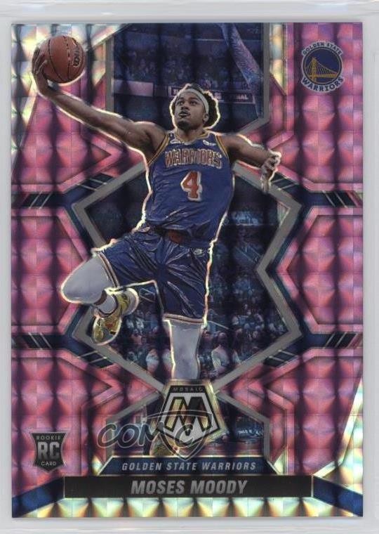 2021-22 Panini Mosaic Rookies Purple Prizm 2/49 Moses Moody #211 Rookie RC 0m89