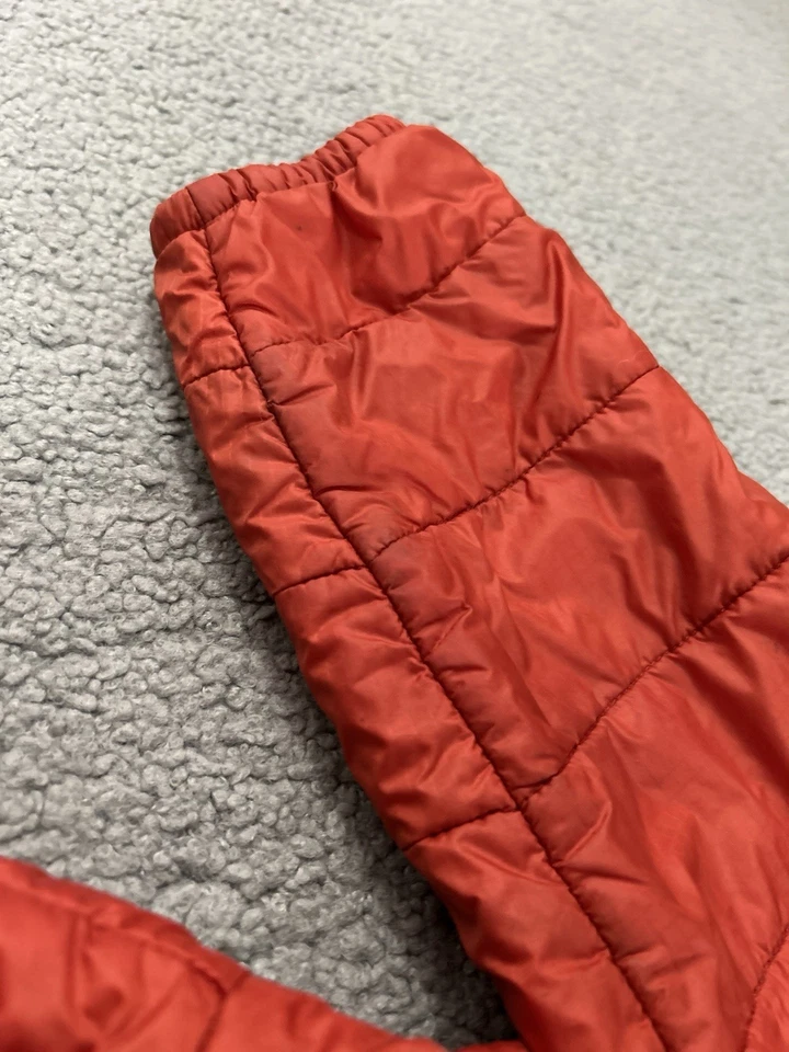 Ibex 夹克男式大号羊毛 Aire Puffy 拉链橙色户外远足 — 第 4/4 张图片