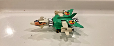 Vintage Space Glider HKD 2002 Rocket Toy  Hong Kong Diecast Moveable Boosters 3''