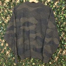 VINTAGE Brown Pullover Patterned M Sweater USA Unisex