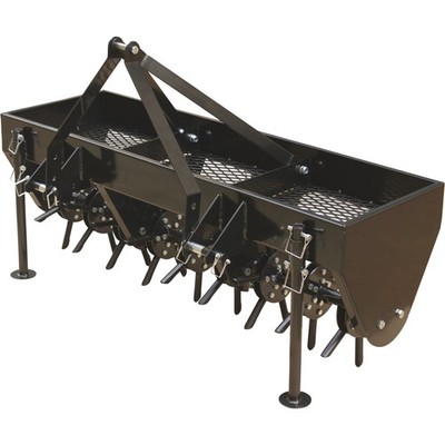 Yard Tuff 3-Pt. Plug Aerator, 60in.W, 66 Coring Plugs, Model# YTF-60PA3PT