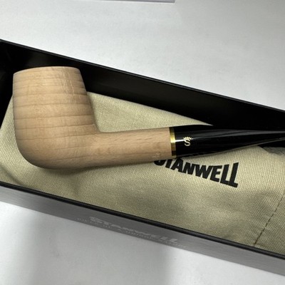 Stanwell Wood Natural Straight Billiard 03 Beechwood Tobacco Pipe