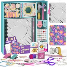 2-Pack DIY Journal Kit for Girls -Christmas Birthday Gifts for Girls 8 9 10 1...