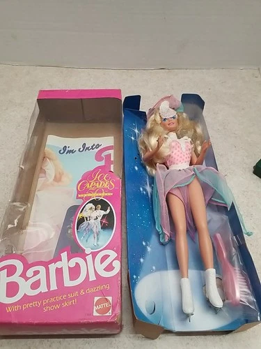 Vintage 1989 Ice Capades Barbie 7365 Mattel 80s 90s Figure Skating Original Box