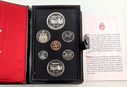 1974 Canada Silver Dollar Proof Set - Winnipeg
